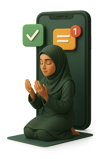 Prayer time app illustration